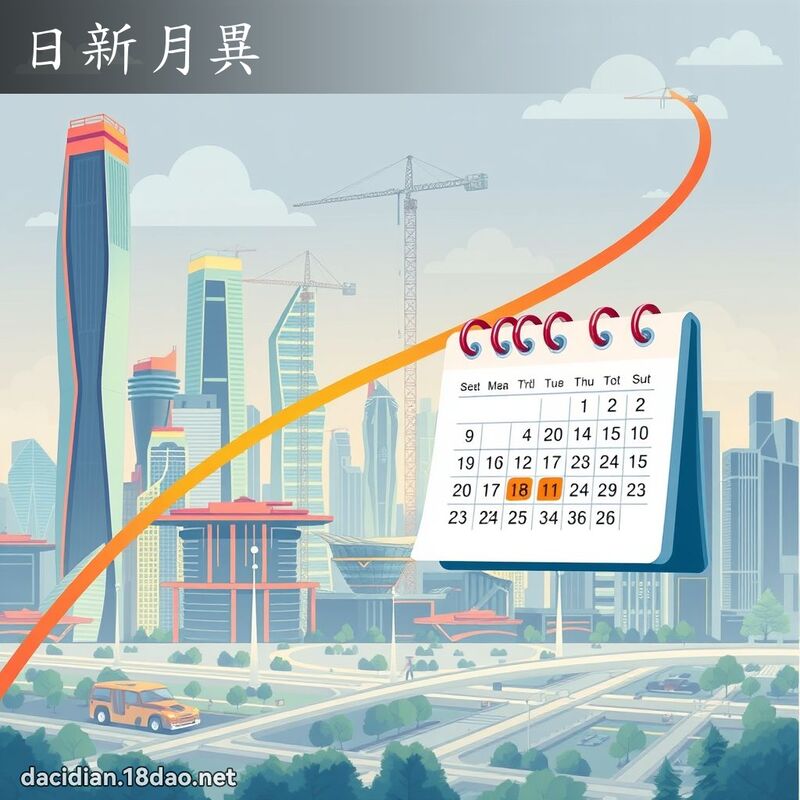 日新月異 - 國語大辭典配圖