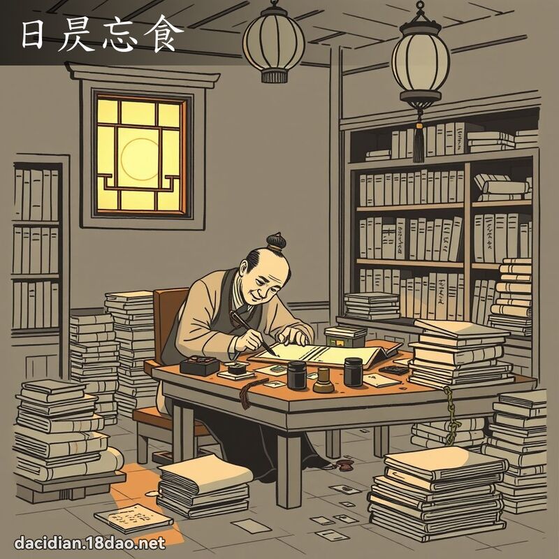 日昃忘食 - 國語大辭典配圖