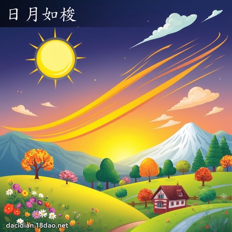 日月如梭 - 國語大辭典配圖