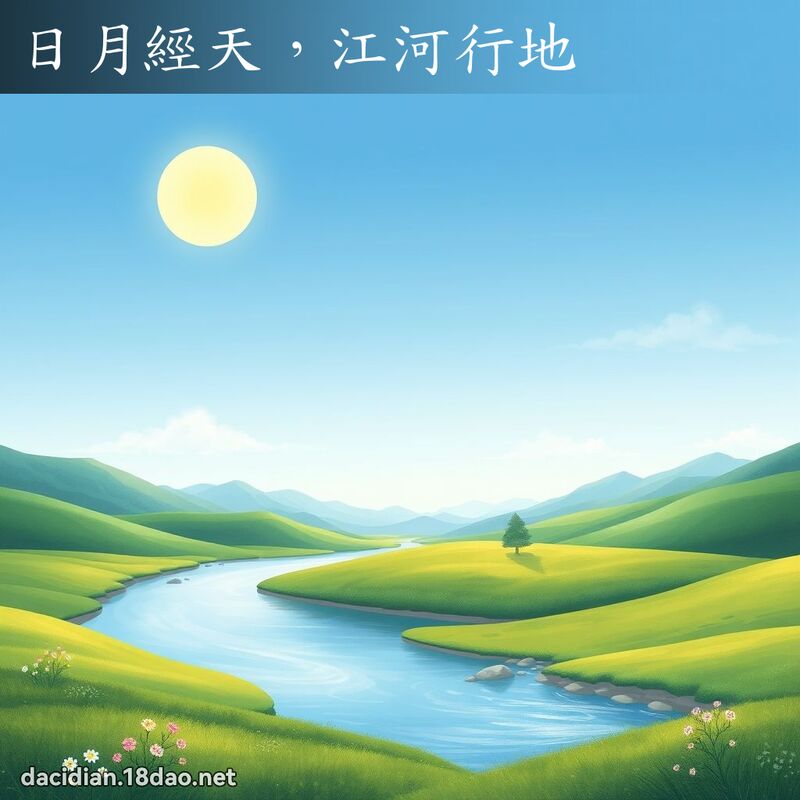 日月經天，江河行地 - 國語大辭典配圖