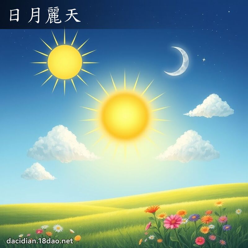 日月麗天 - 國語大辭典配圖