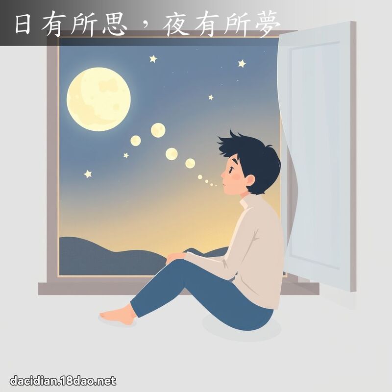 日有所思，夜有所夢 - 國語大辭典配圖