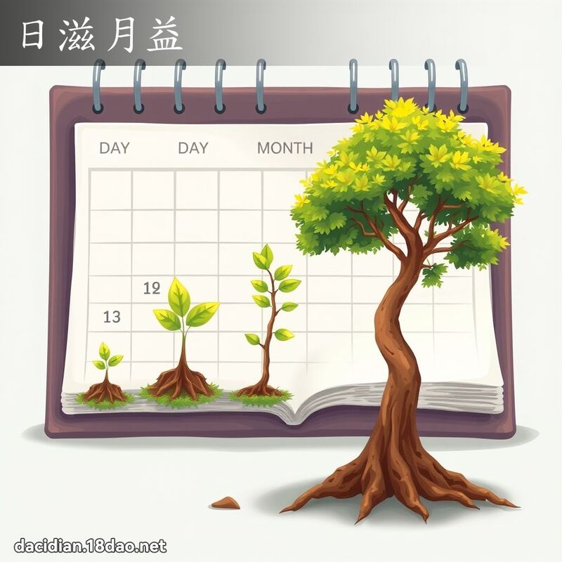 日滋月益 - 國語大辭典配圖