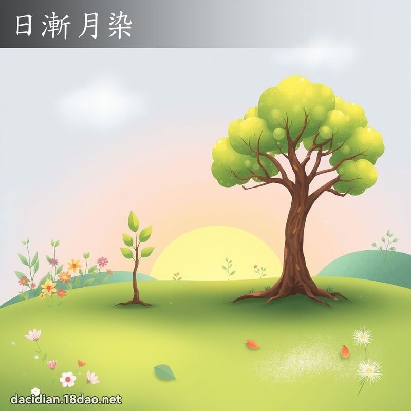 日渐月染 - 国语大辞典配图