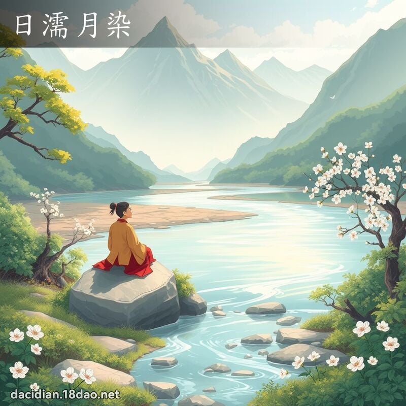 日濡月染 - 国语大辞典配图