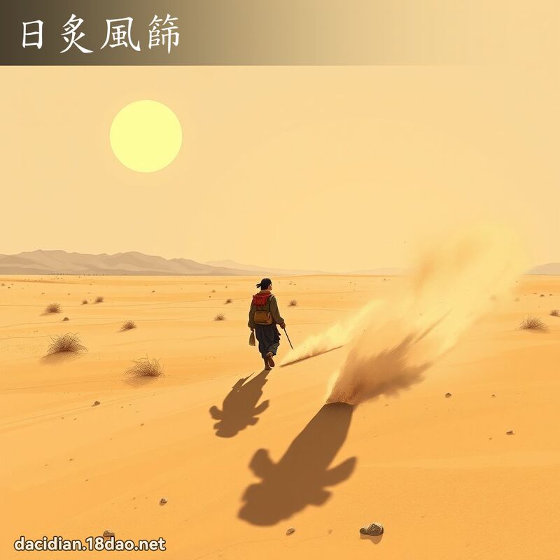 日炙风筛 - 国语大辞典配图