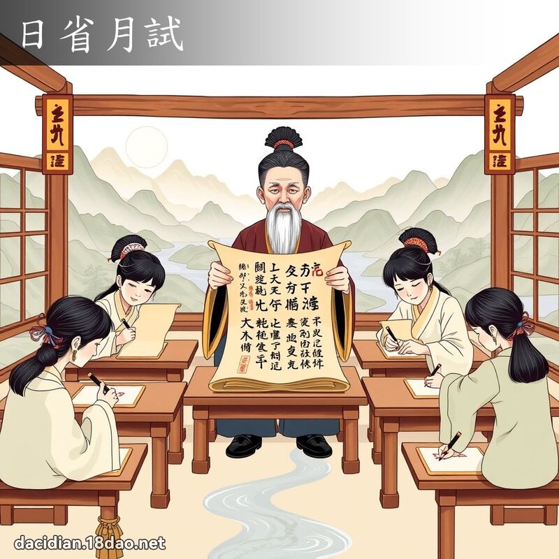 日省月試 - 國語大辭典配圖