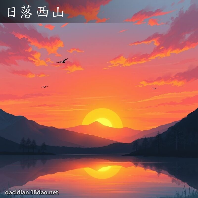 日落西山 - 國語大辭典配圖