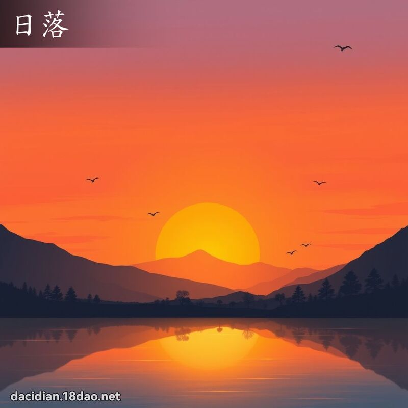 日落 - 國語大辭典配圖