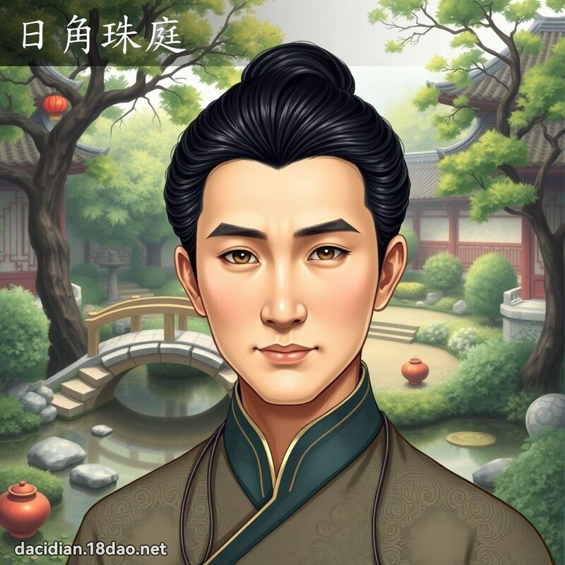 日角珠庭 - 國語大辭典配圖