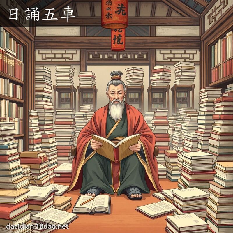 日诵五车 - 国语大辞典配图