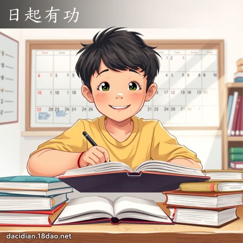 日起有功 - 國語大辭典配圖