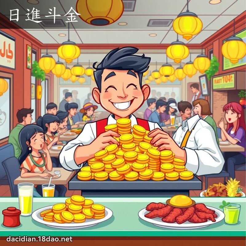 日進斗金 - 國語大辭典配圖