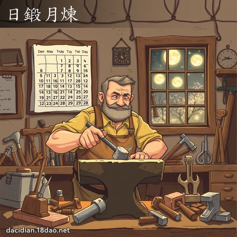 日锻月炼 - 国语大辞典配图