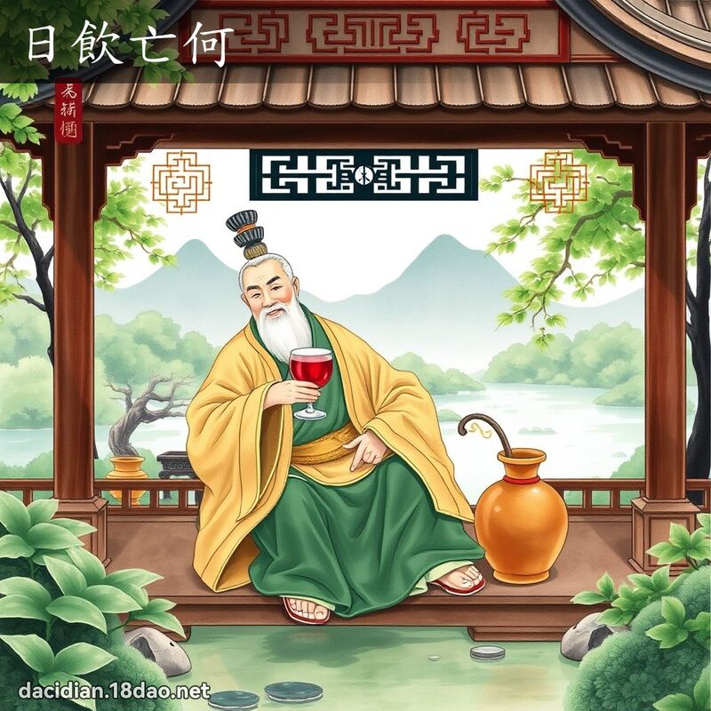 日饮亡何 - 国语大辞典配图