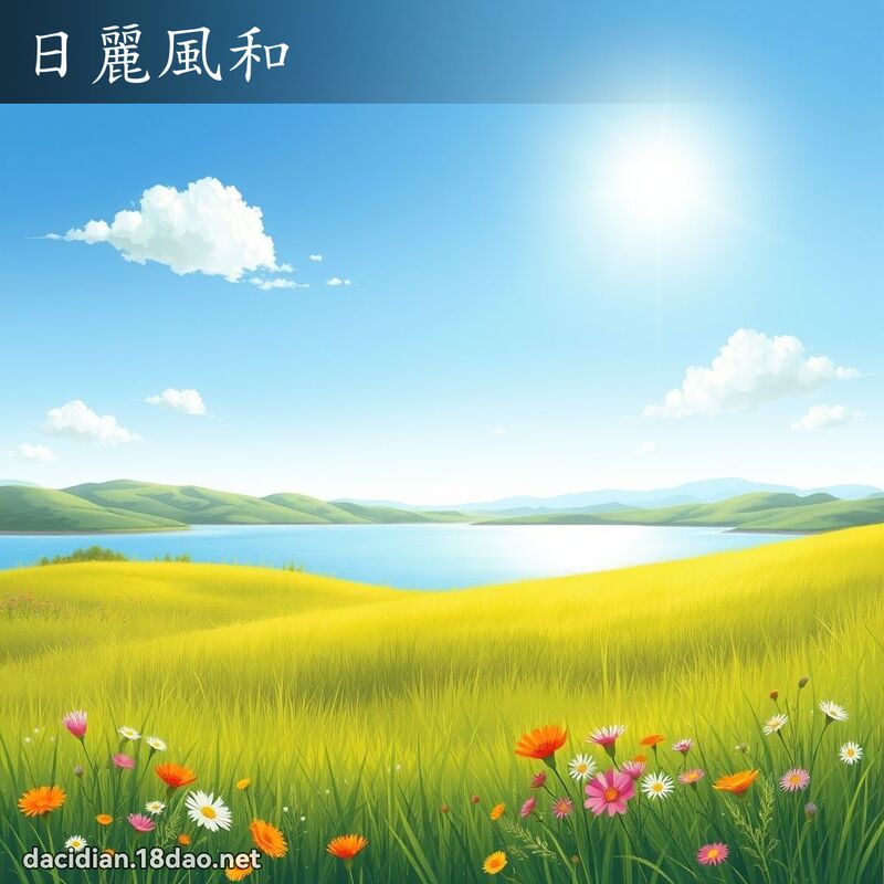 日丽风和 - 国语大辞典配图
