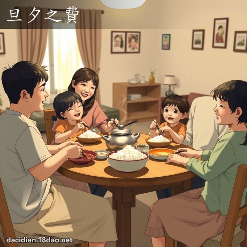 旦夕之费 - 国语大辞典配图