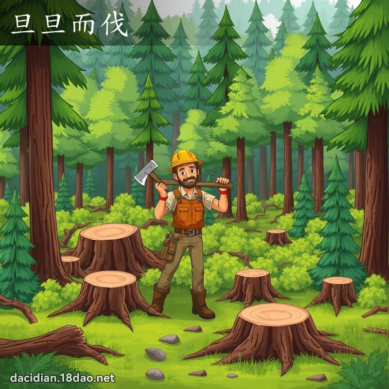 旦旦而伐 - 國語大辭典配圖