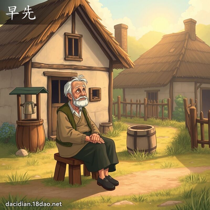 早先 - 國語大辭典配圖