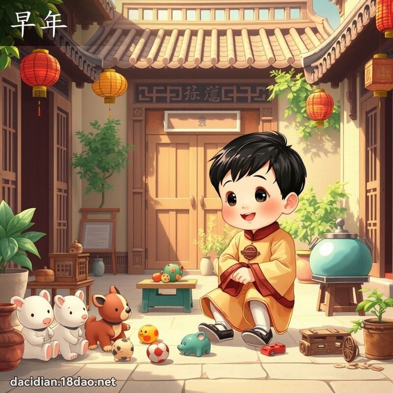 早年 - 国语大辞典配图