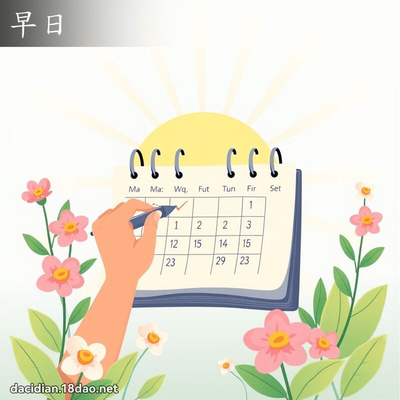 早日 - 国语大辞典配图