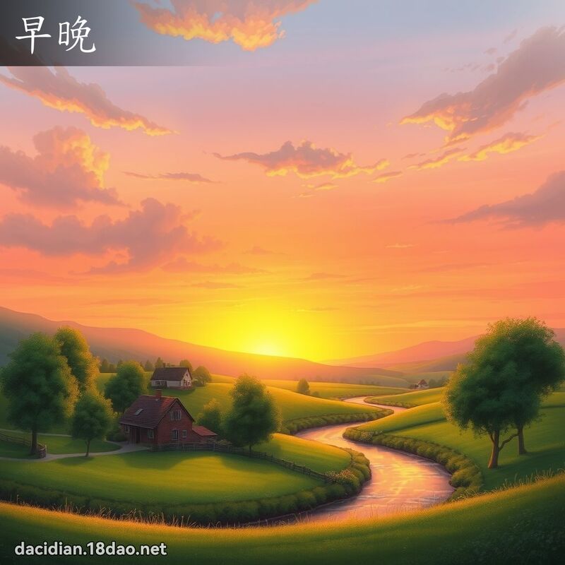 早晚 - 国语大辞典配图