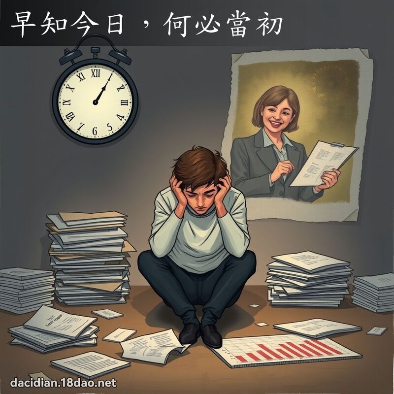 早知今日，何必当初 - 国语大辞典配图