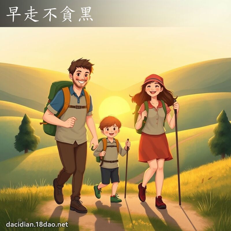 早走不贪黑 - 国语大辞典配图