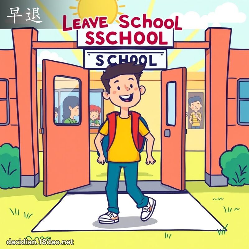 早退 - 國語大辭典配圖