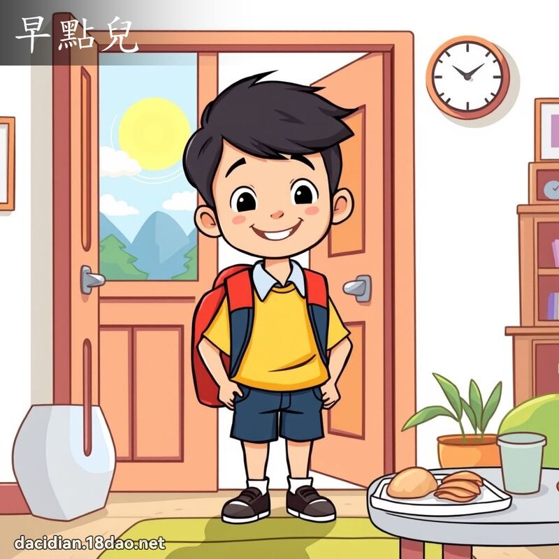 早点儿 - 国语大辞典配图
