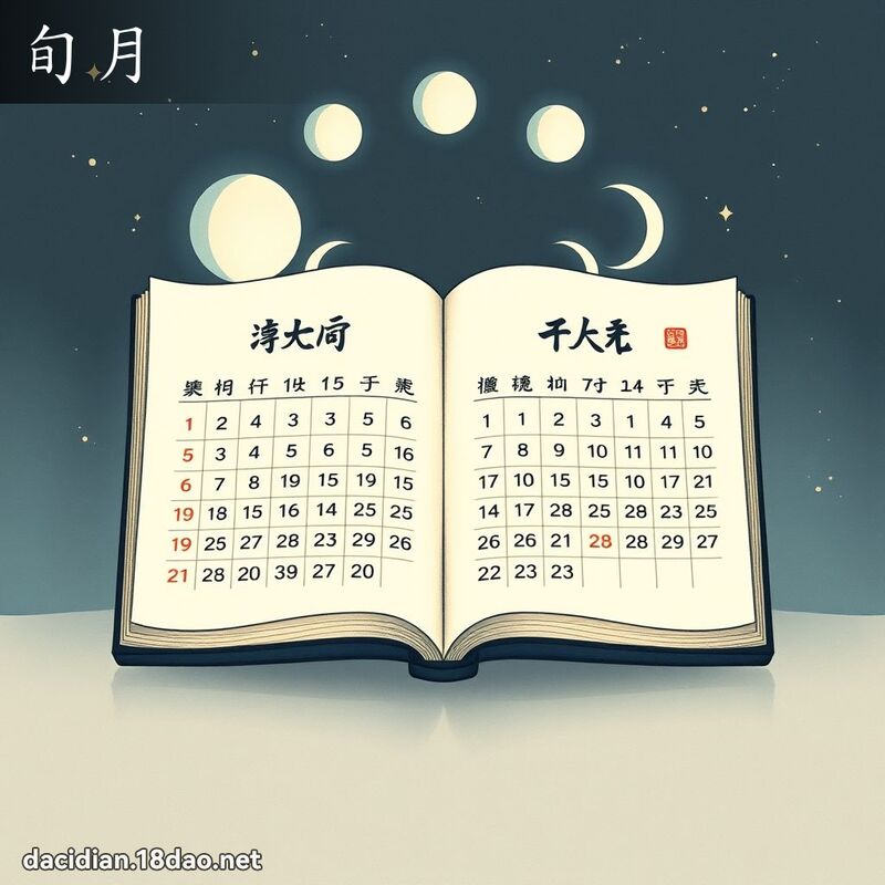 旬月 - 国语大辞典配图