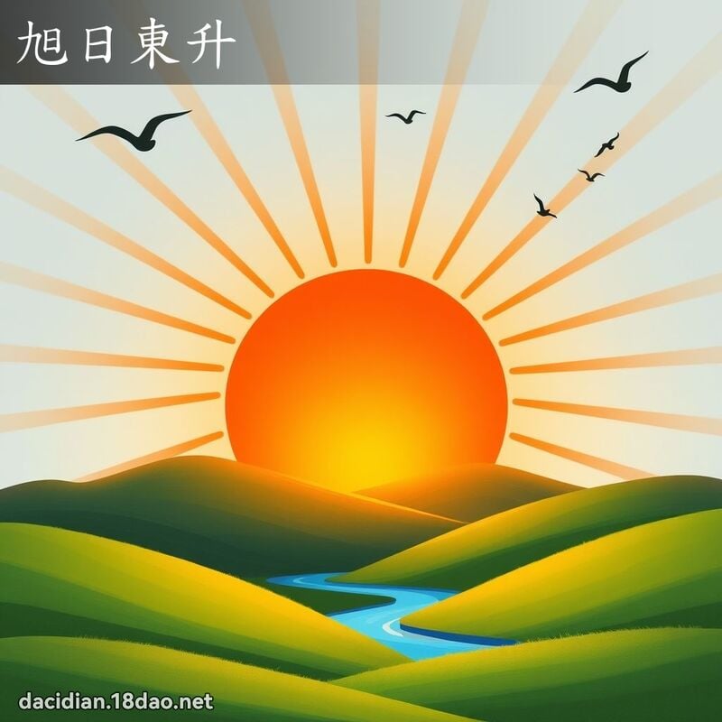 旭日東升 - 國語大辭典配圖