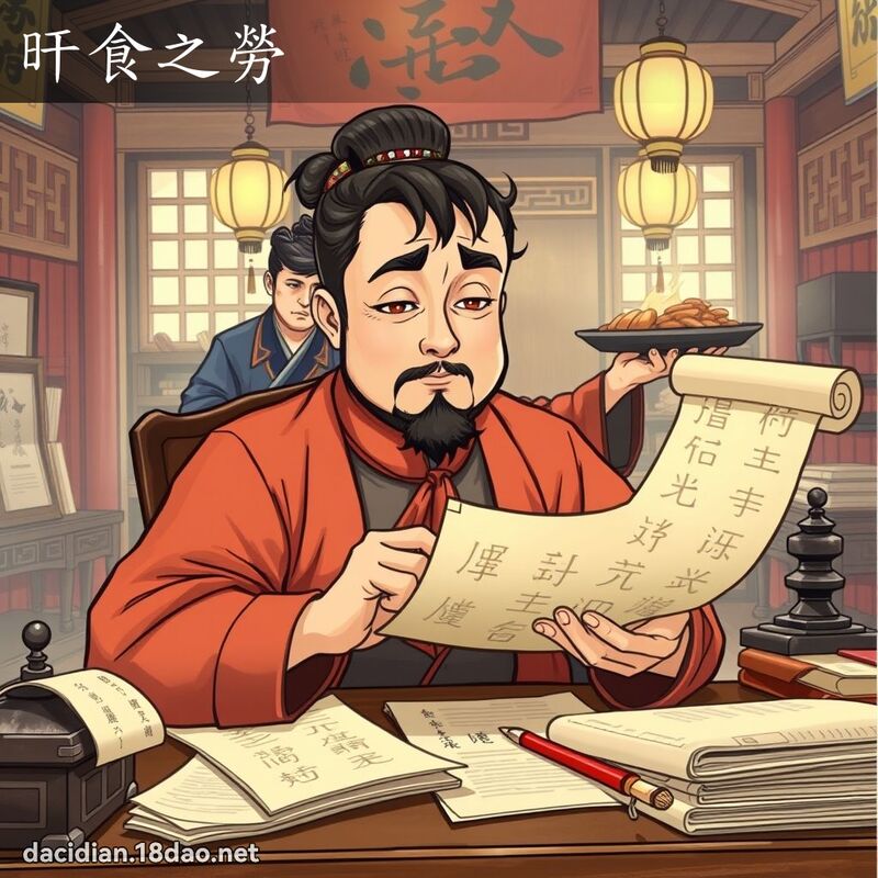 旰食之劳 - 国语大辞典配图