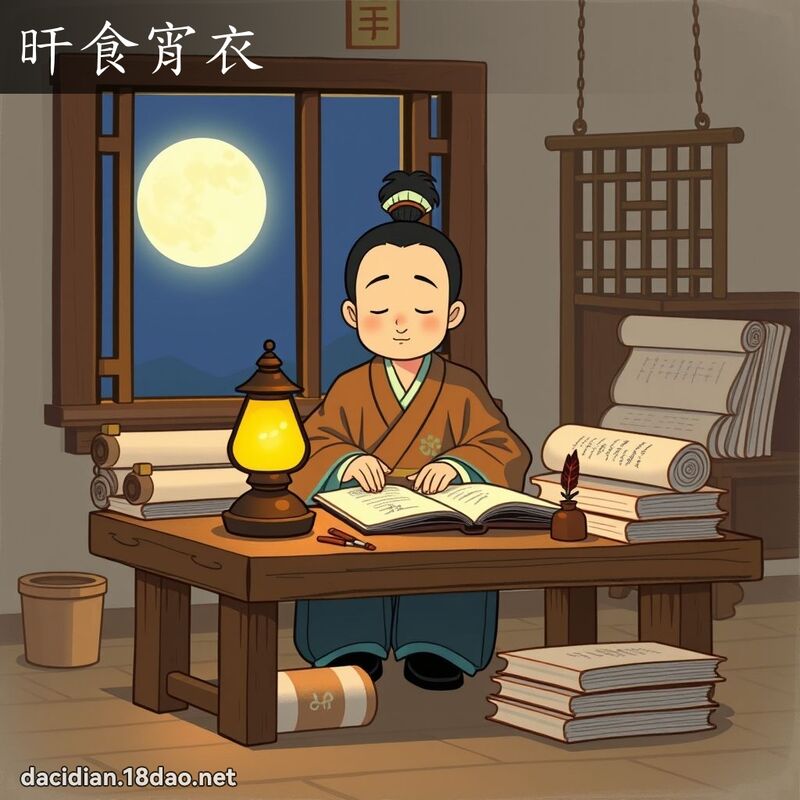 旰食宵衣 - 國語大辭典配圖
