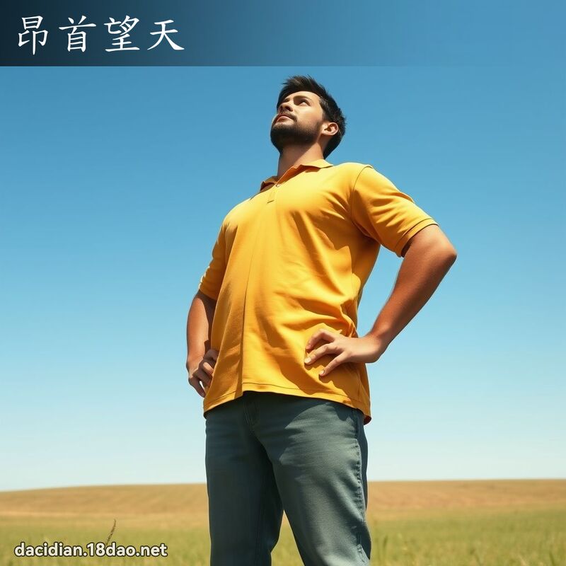昂首望天 - 国语大辞典配图