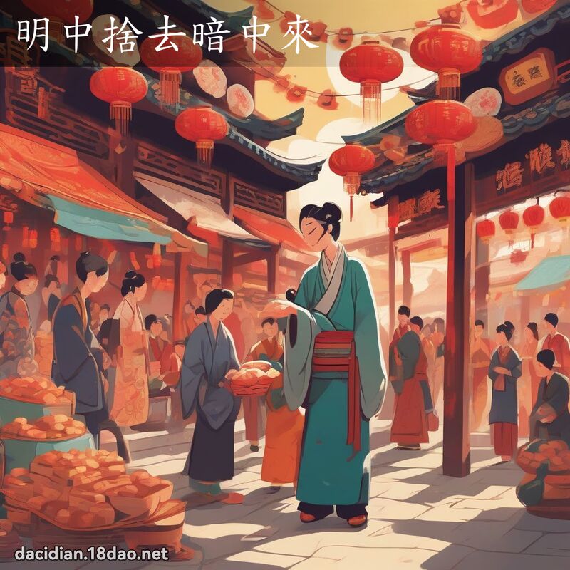 明中捨去暗中來 - 國語大辭典配圖