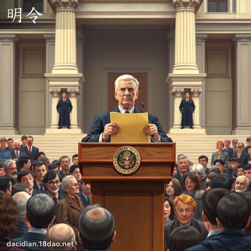 明令 - 國語大辭典配圖