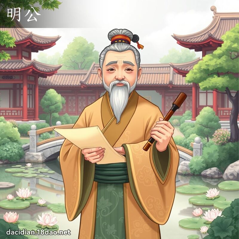 明公 - 國語大辭典配圖