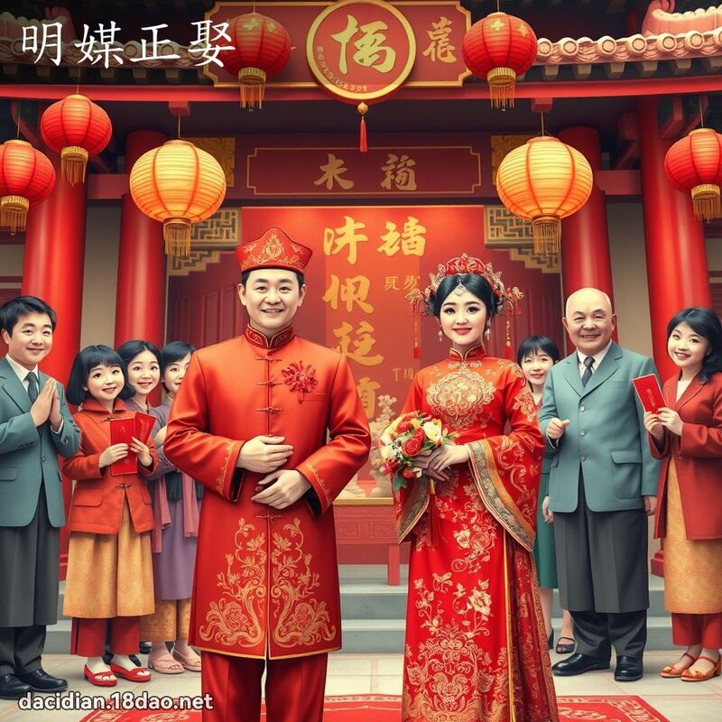 明媒正娶 - 国语大辞典配图
