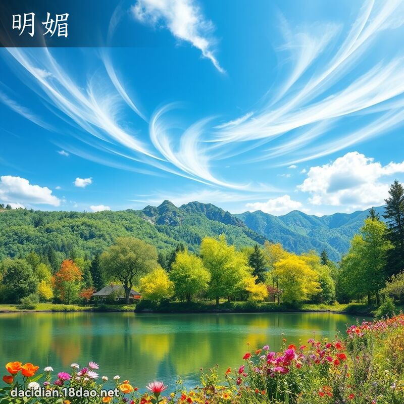 明媚 - 国语大辞典配图