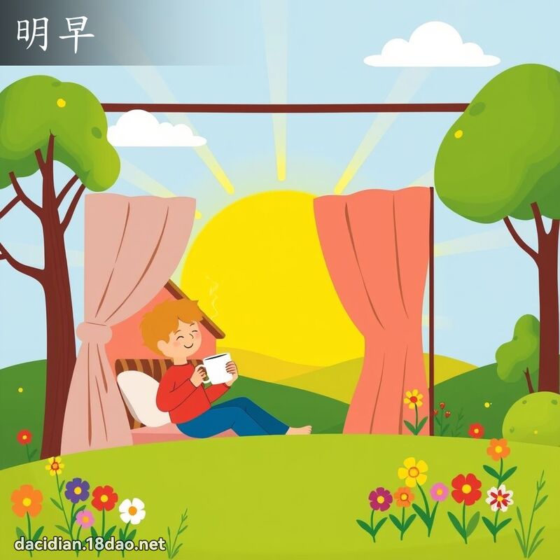 明早 - 国语大辞典配图
