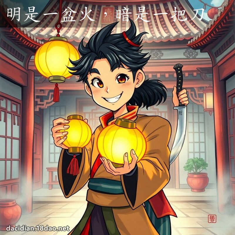 明是一盆火，暗是一把刀 - 國語大辭典配圖