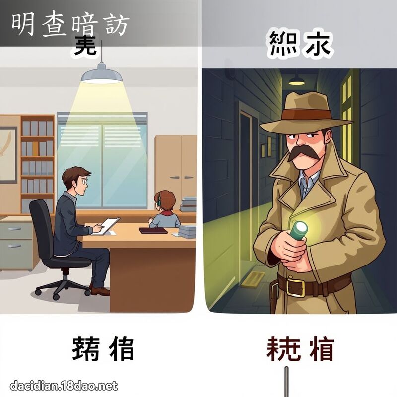 明查暗訪 - 國語大辭典配圖