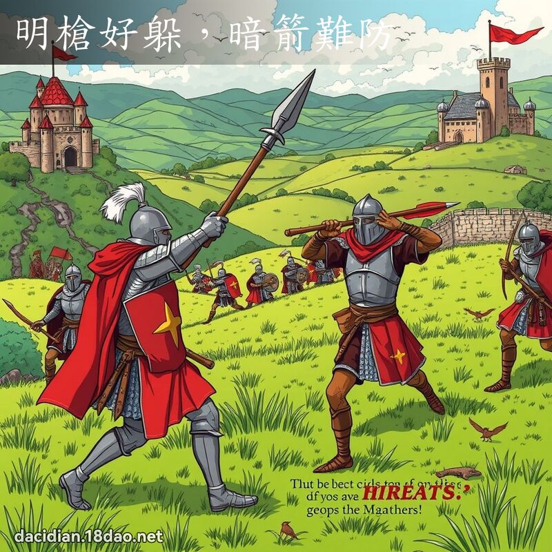 明枪好躲，暗箭难防 - 国语大辞典配图