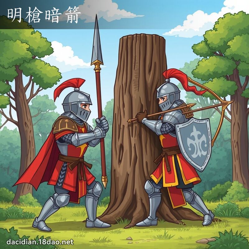 明枪暗箭 - 国语大辞典配图