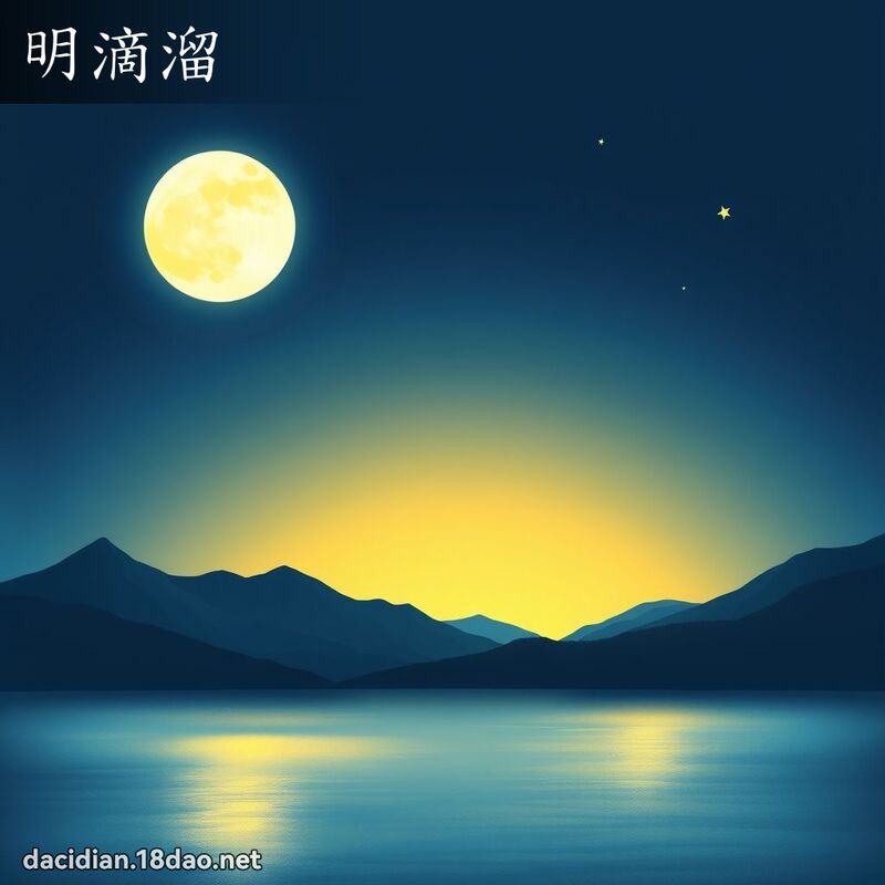 明滴溜 - 國語大辭典配圖