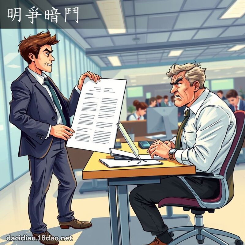 明爭暗斗 - 国语大辞典配图