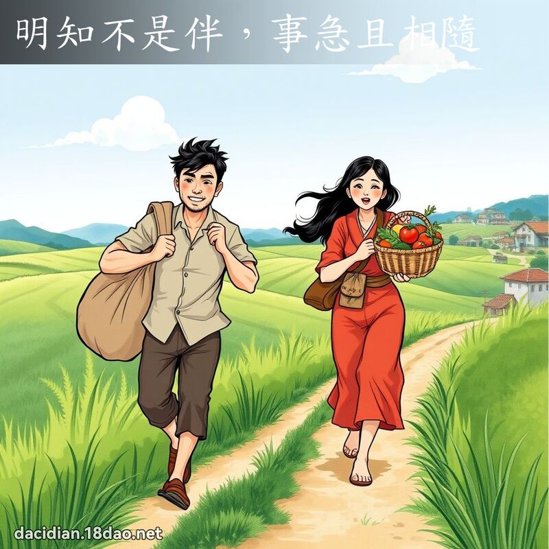 明知不是伴，事急且相隨 - 國語大辭典配圖