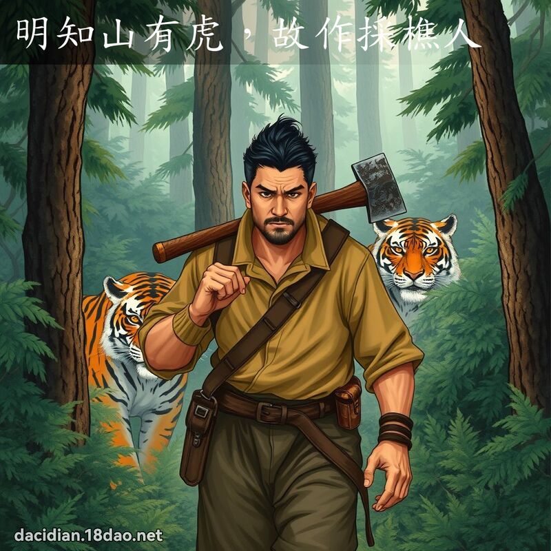 明知山有虎，故作採樵人 - 国语大辞典配图