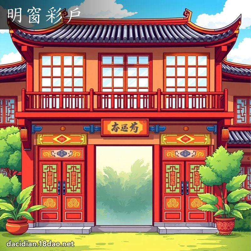 明窗彩户 - 国语大辞典配图
